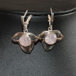 СРЕБЪРНИ ОБЕЦИ С РОЗОВ КВАРЦ